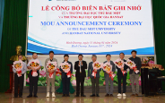 The announcement of the Memorandum of Understanding (MOU) between Thu Dau Mot University and Hanbat National University.
